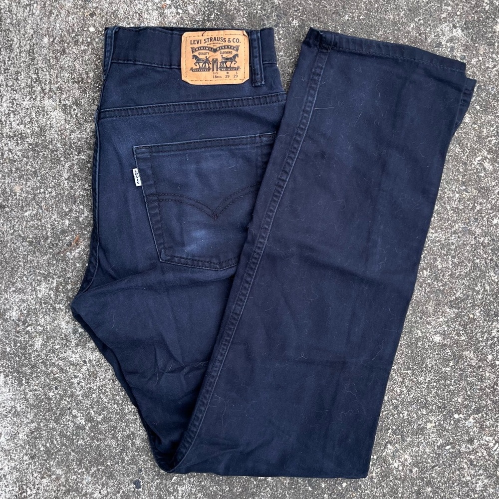 Levi’s 511 Slim Men Jeans Size 29” Waist x 29” Inseam Black Pant Wash Worn